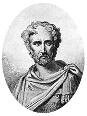 Portrait of Pliny the Elder Roman naturalist who wrote about Boletus in Historia Naturalis